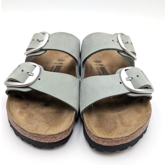 Birkenstock Arizona Big Buckle Nubuck Women's Sandals Sandcastle Size US5 EU36 - Picture 2 of 12